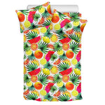 Tropical Fruit Leaf Pattern Print Duvet Cover Bedding Set