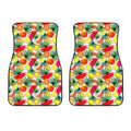 Tropical Fruit Leaf Pattern Print Front Car Floor Mats