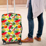 Tropical Fruit Leaf Pattern Print Luggage Cover GearFrost