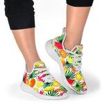 Tropical Fruit Leaf Pattern Print Mesh Knit Shoes GearFrost