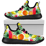 Tropical Fruit Leaf Pattern Print Mesh Knit Shoes GearFrost