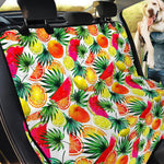 Tropical Fruit Leaf Pattern Print Pet Car Back Seat Cover