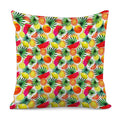 Tropical Fruit Leaf Pattern Print Pillow Cover