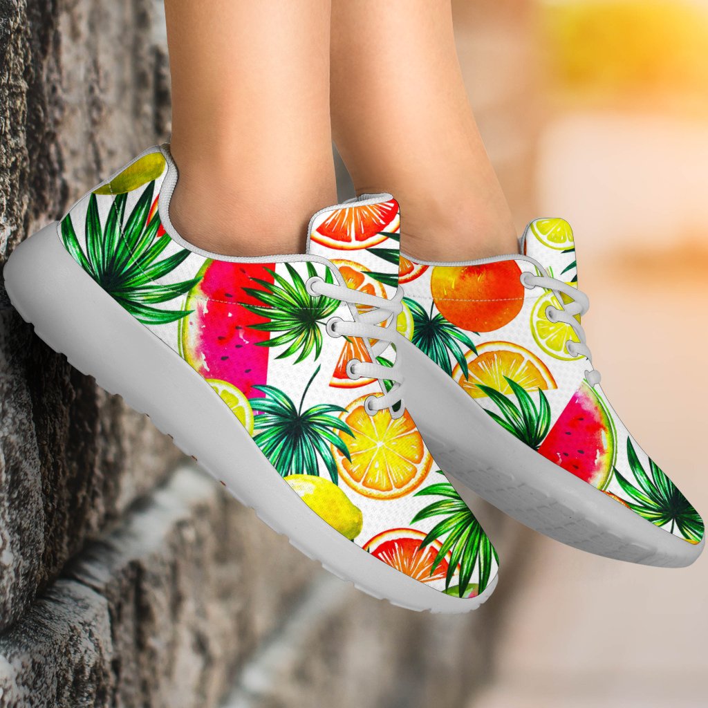 Tropical Fruit Leaf Pattern Print Sport Shoes GearFrost