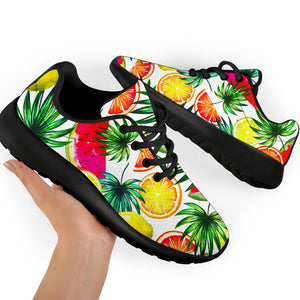 Tropical Fruit Leaf Pattern Print Sport Shoes GearFrost