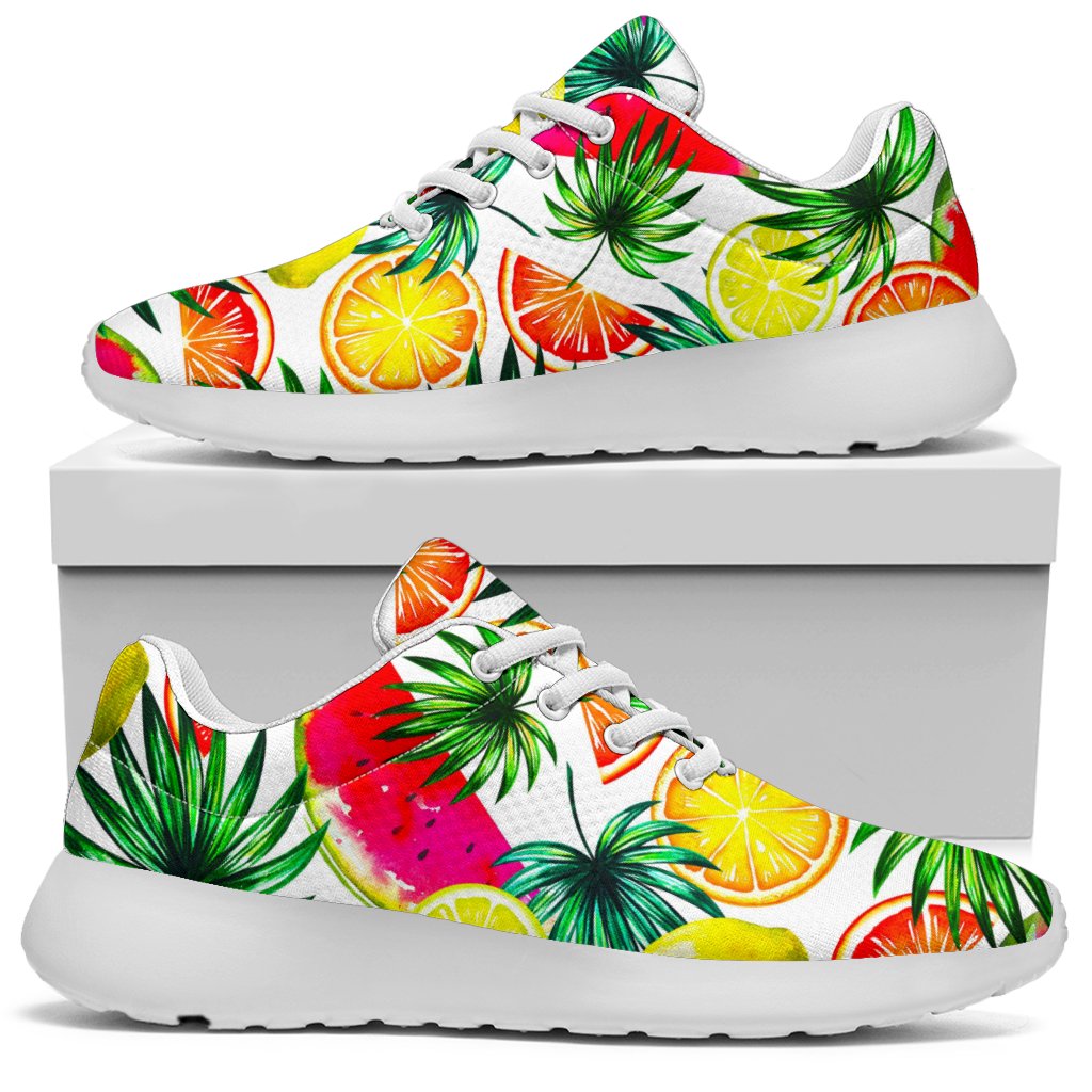 Tropical Fruit Leaf Pattern Print Sport Shoes GearFrost