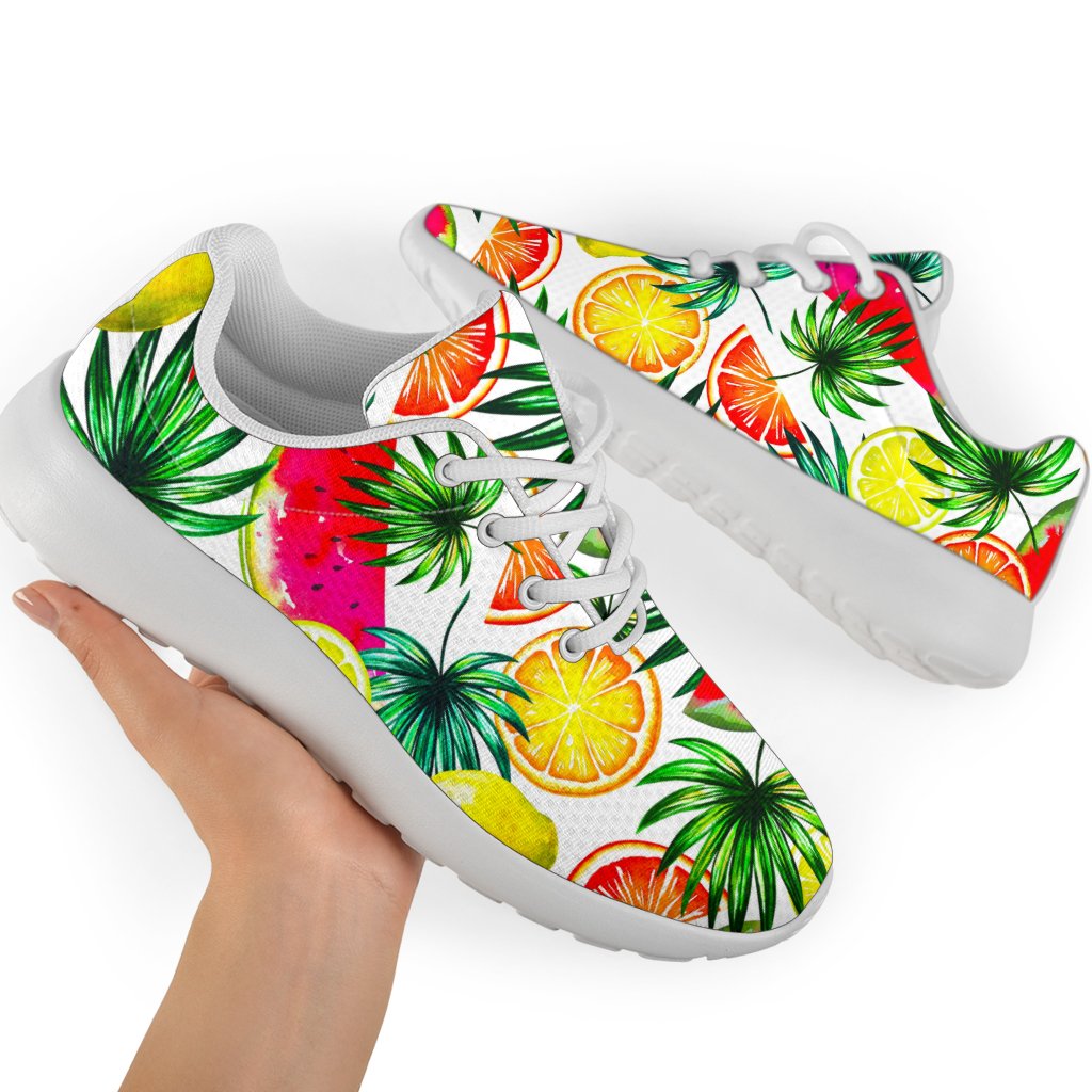 Tropical Fruit Leaf Pattern Print Sport Shoes GearFrost