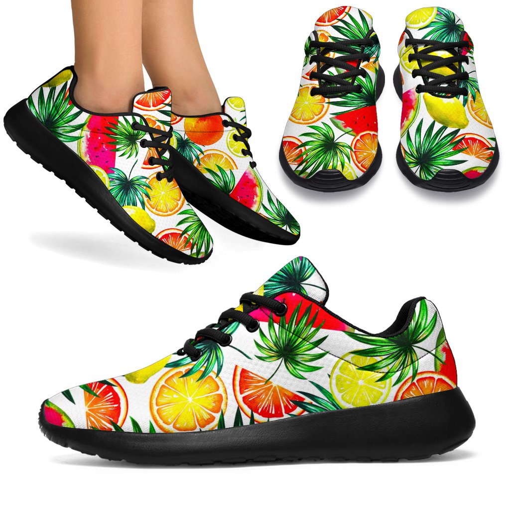 Tropical Fruit Leaf Pattern Print Sport Shoes GearFrost