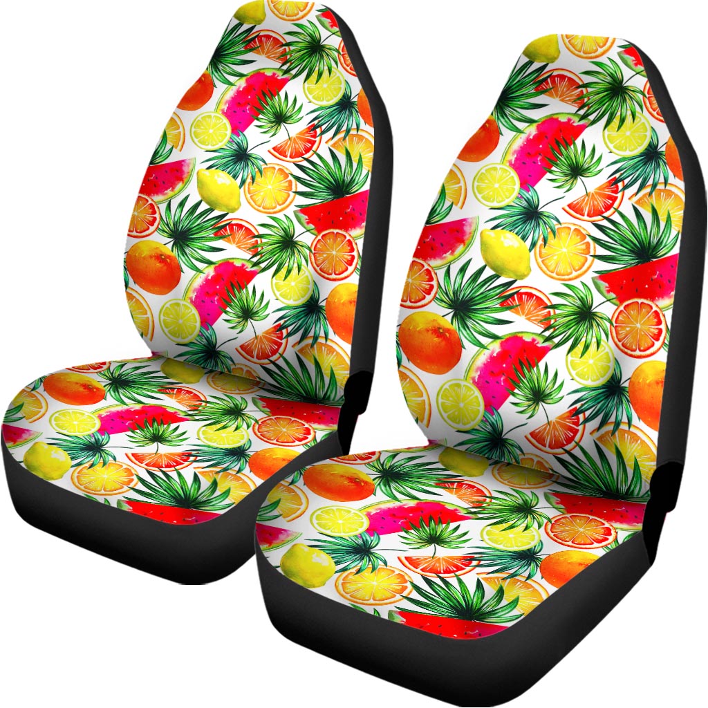 Tropical Fruit Leaf Pattern Print Universal Fit Car Seat Covers