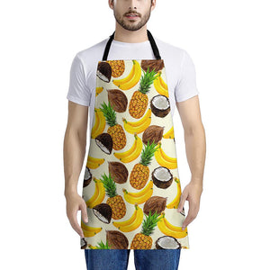 Tropical Fruits Pattern Print Apron