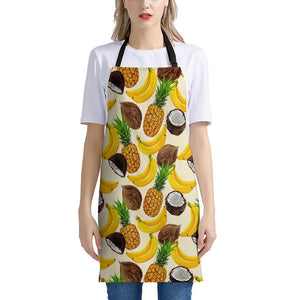 Tropical Fruits Pattern Print Apron