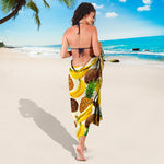 Tropical Fruits Pattern Print Beach Sarong Wrap