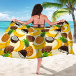 Tropical Fruits Pattern Print Beach Sarong Wrap