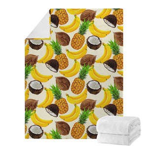 Tropical Fruits Pattern Print Blanket