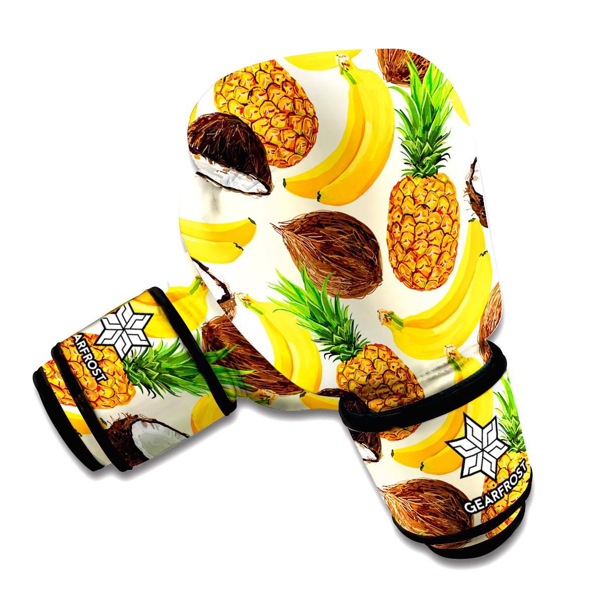 Tropical Fruits Pattern Print Boxing Gloves
