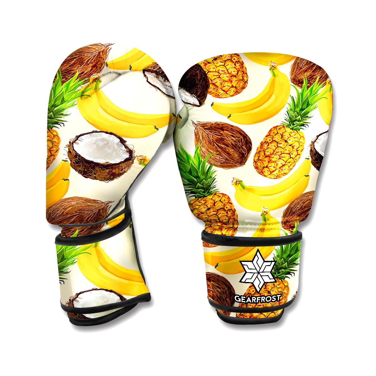 Tropical Fruits Pattern Print Boxing Gloves