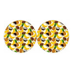 Tropical Fruits Pattern Print Car Coasters
