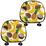 Tropical Fruits Pattern Print Car Headrest Covers
