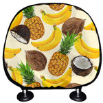 Tropical Fruits Pattern Print Car Headrest Covers
