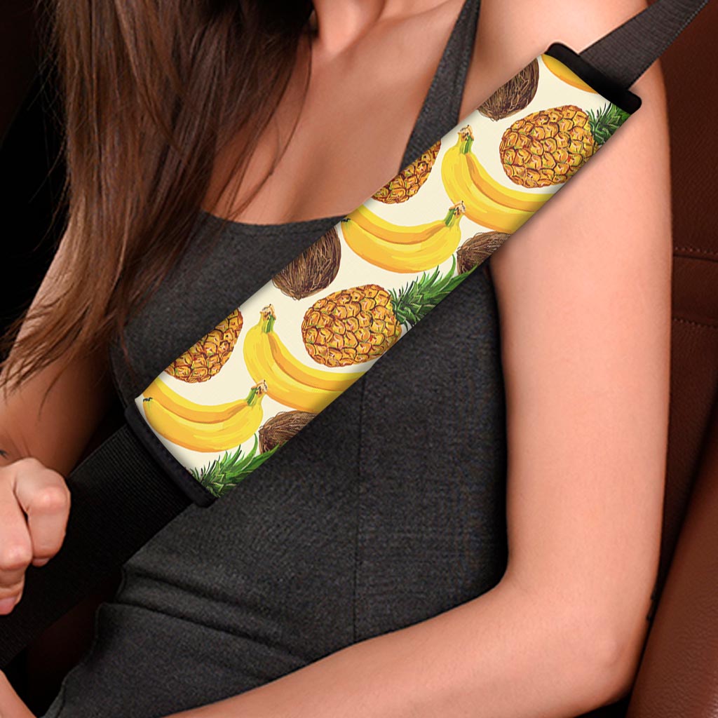 Tropical Fruits Pattern Print Car Seat Belt Covers