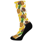 Tropical Fruits Pattern Print Crew Socks