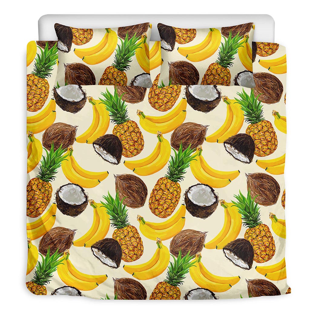 Tropical Fruits Pattern Print Duvet Cover Bedding Set
