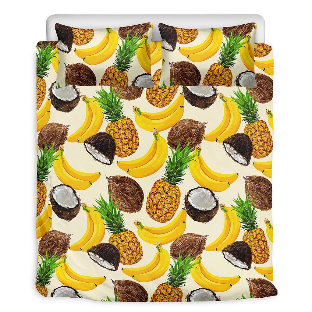 Tropical Fruits Pattern Print Duvet Cover Bedding Set