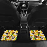 Tropical Fruits Pattern Print Front and Back Car Floor Mats