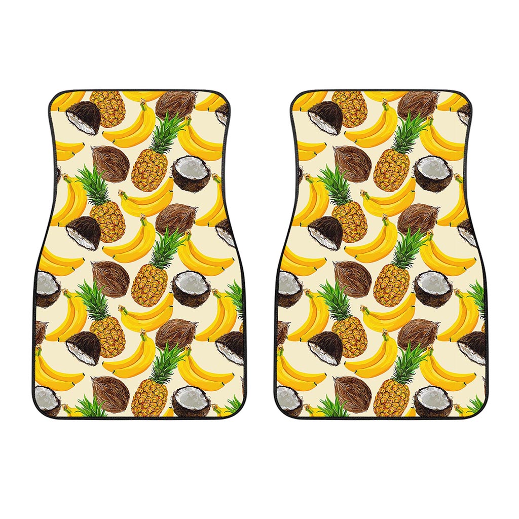 Tropical Fruits Pattern Print Front Car Floor Mats