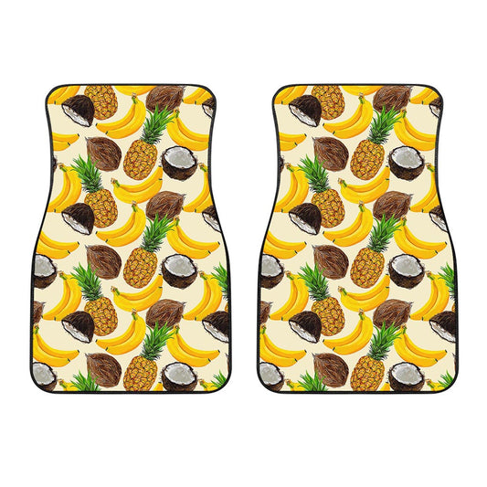 Tropical Fruits Pattern Print Front Car Floor Mats