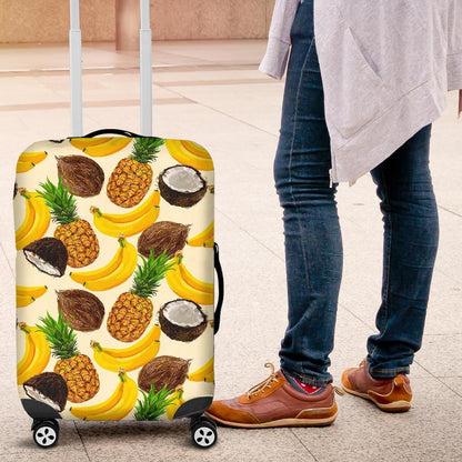 Tropical Fruits Pattern Print Luggage Cover GearFrost