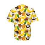 Tropical Fruits Pattern Print Men's Baseball Jersey