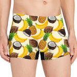 Tropical Fruits Pattern Print Men's Boxer Briefs
