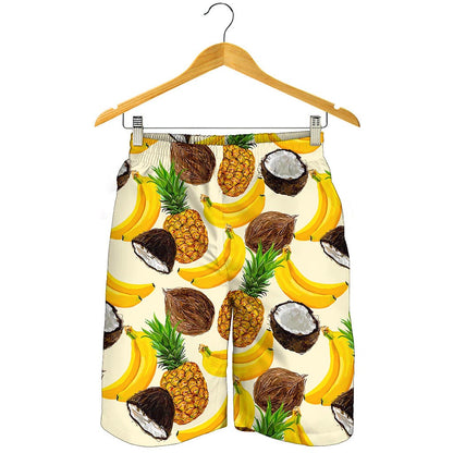 Tropical Fruits Pattern Print Men's Shorts