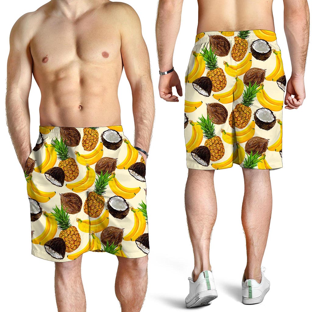 Tropical Fruits Pattern Print Men's Shorts