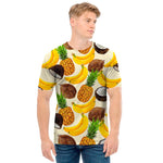 Tropical Fruits Pattern Print Men's T-Shirt