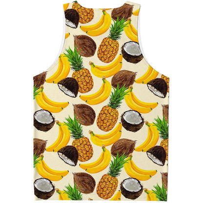 Tropical Fruits Pattern Print Men's Tank Top