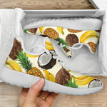 Tropical Fruits Pattern Print Mesh Knit Shoes GearFrost