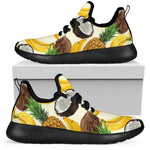 Tropical Fruits Pattern Print Mesh Knit Shoes GearFrost