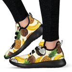 Tropical Fruits Pattern Print Mesh Knit Shoes GearFrost