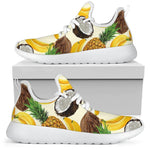 Tropical Fruits Pattern Print Mesh Knit Shoes GearFrost