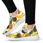 Tropical Fruits Pattern Print Mesh Knit Shoes GearFrost
