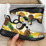 Tropical Fruits Pattern Print Mesh Knit Shoes GearFrost