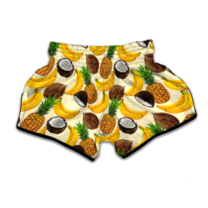 Tropical Fruits Pattern Print Muay Thai Boxing Shorts