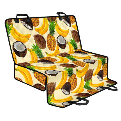 Tropical Fruits Pattern Print Pet Car Back Seat Cover