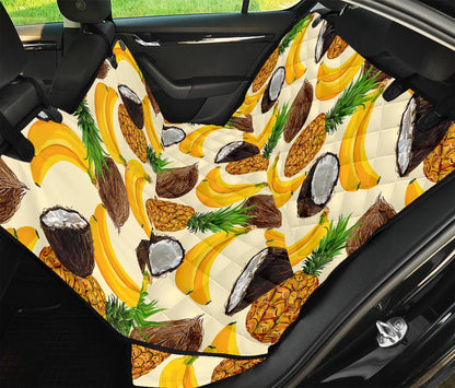 Tropical Fruits Pattern Print Pet Car Back Seat Cover