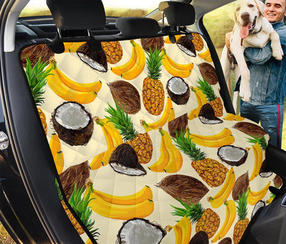 Tropical Fruits Pattern Print Pet Car Back Seat Cover