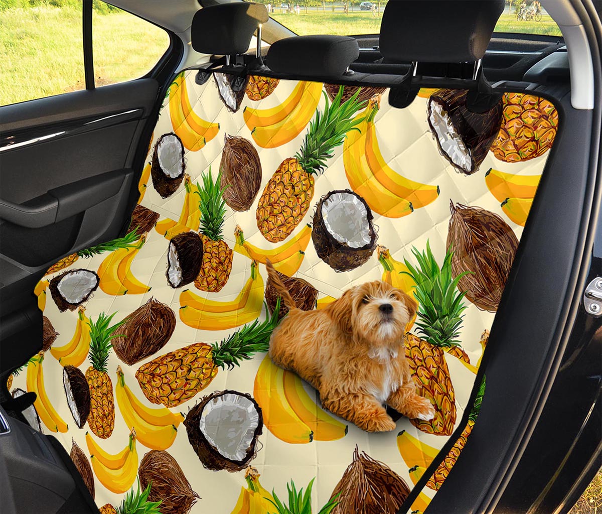 Tropical Fruits Pattern Print Pet Car Back Seat Cover
