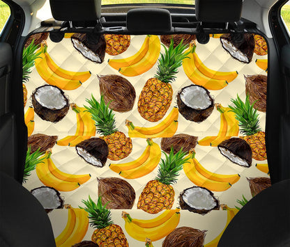 Tropical Fruits Pattern Print Pet Car Back Seat Cover