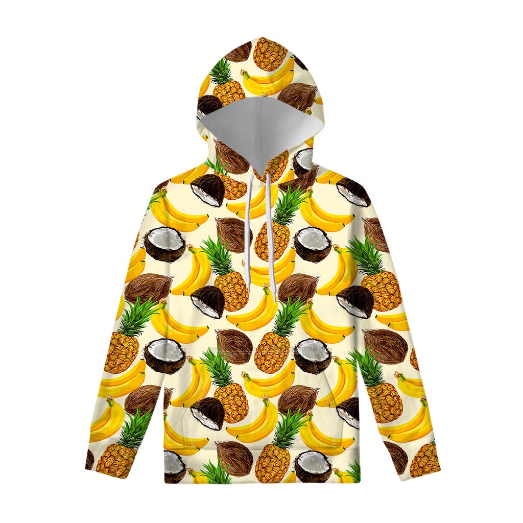 Tropical Fruits Pattern Print Pullover Hoodie